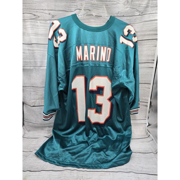 VTG 90s DAN MARINO NIKE JERSEY XL MIAMI DOLPHINS #13 FOOTBALL NFL TEAM SPORTS - Picture 3 of 9
